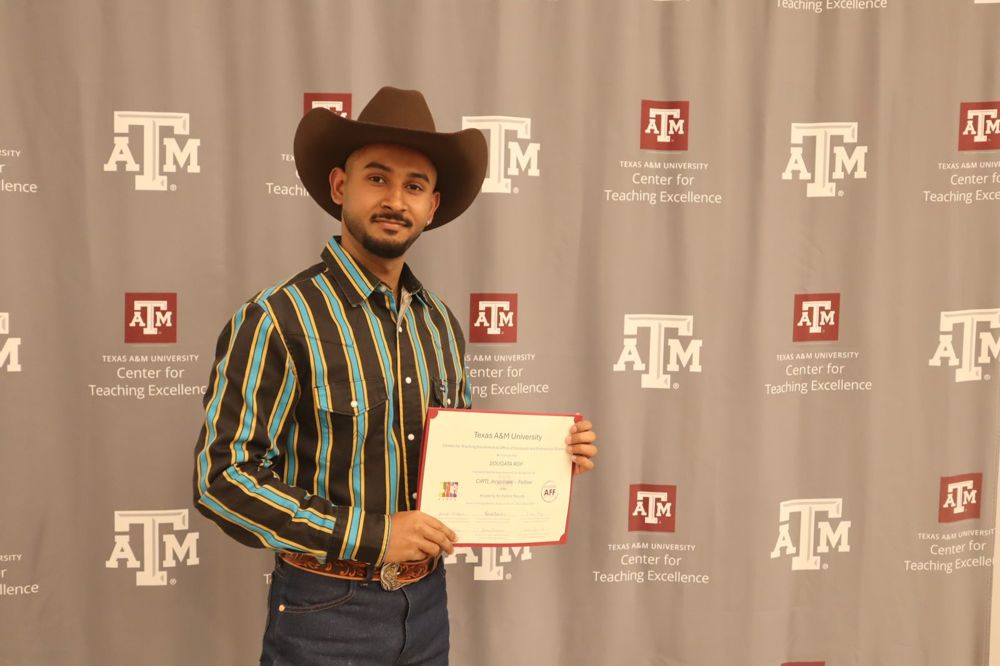 Holding the Academy for Future Faculty certificate
